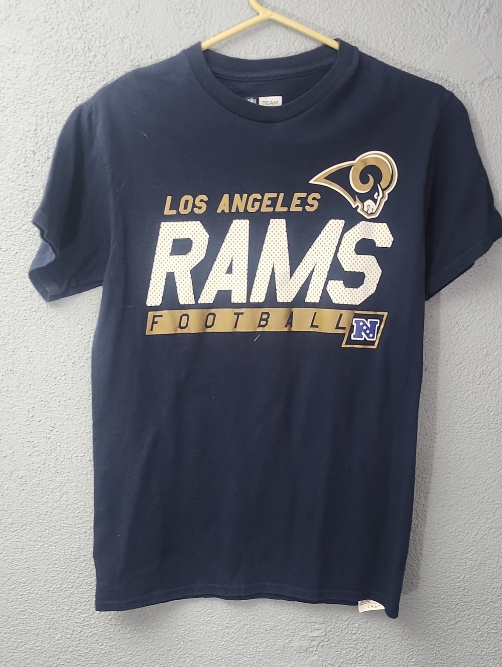 NFL Los Angeles Rams Navy and Gold Short Sleeve Tee